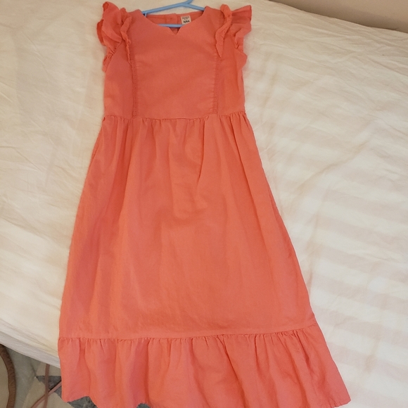 **SOLD**Girl's Long Flutter Sleeve Carter's Dress Sz 8 - Picture 2 of 5